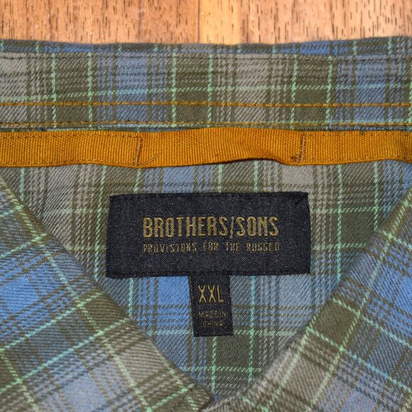 Brothers/Sons Short Sleeve Button Up Plaid Shirt Sz XXL - Picture 4 of 4